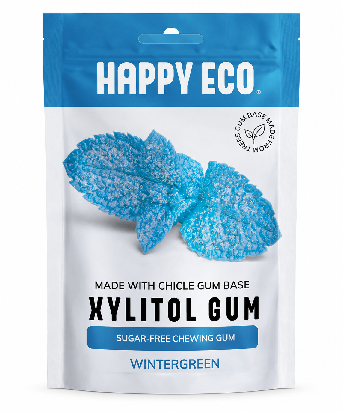 Happy Eco Wintergreen Xylitol Gum bag
